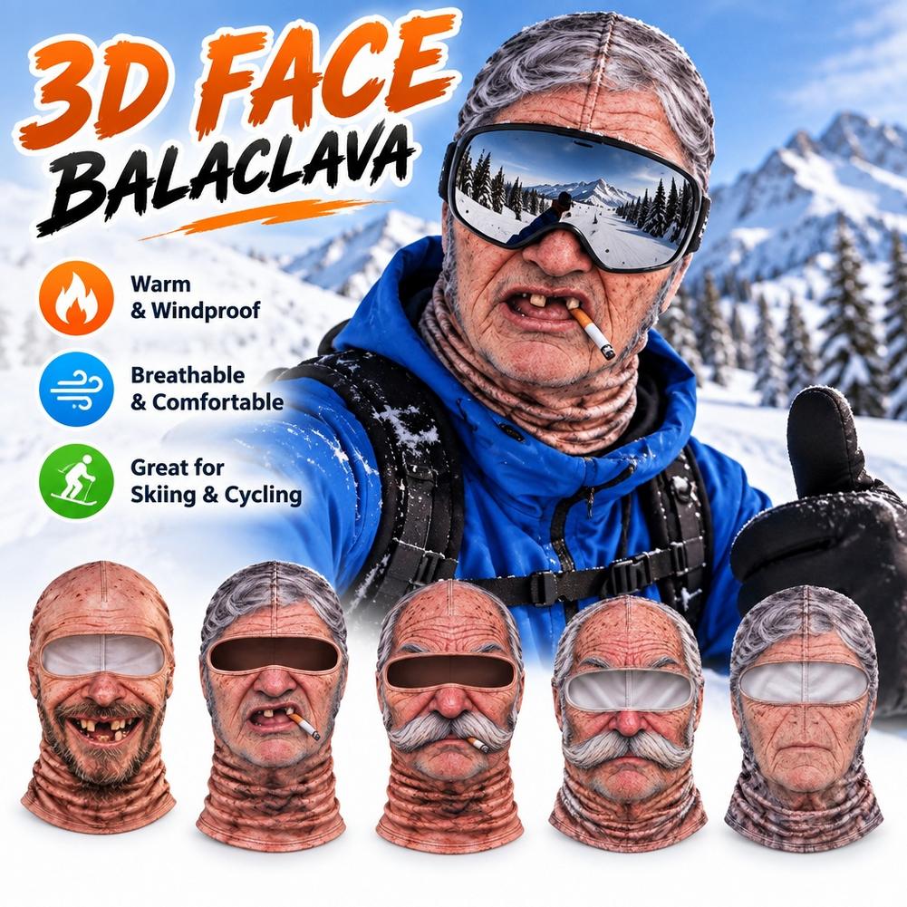 3D Printing Mask - Old Man Ski Mask Funny Realistic