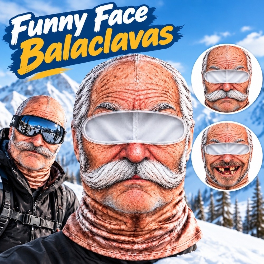 Winter Funny Old Man Ski Mask  - 3D Printing Mask ulasan dan harga