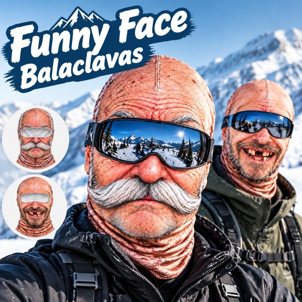 Winter Funny Old Man Ski Mask  - 3D Printing Mask ulasan dan harga