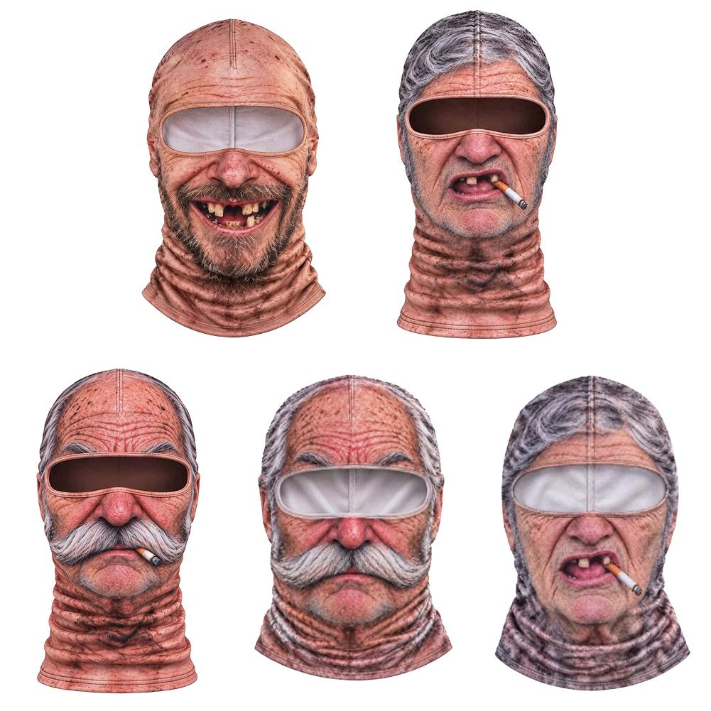 1pcs 3D Face Printed Old Man B - 3D Printing Mask ulasan dan harga