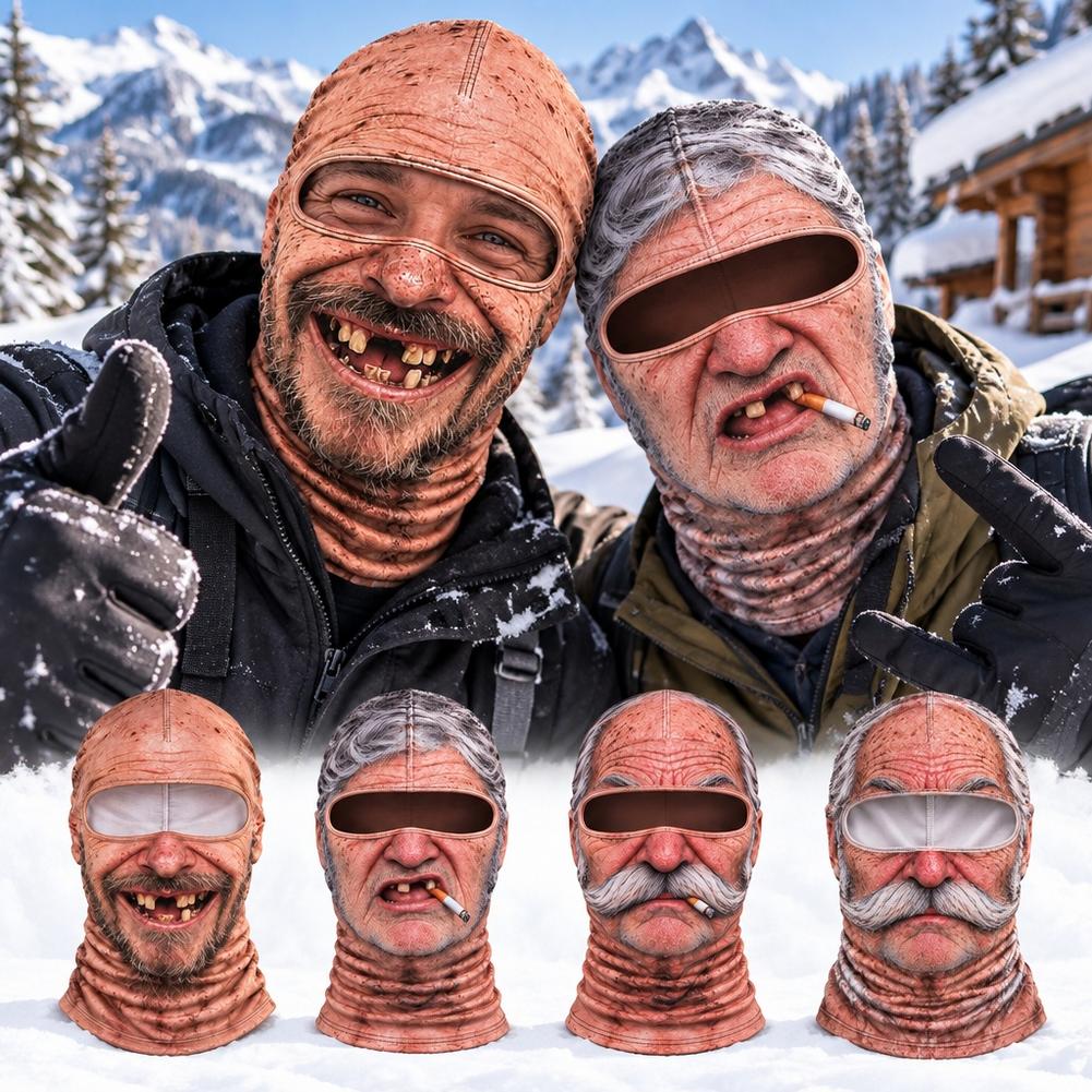 1pcs 3D Face Printed Old Man B - 3D Printing Mask ulasan dan harga