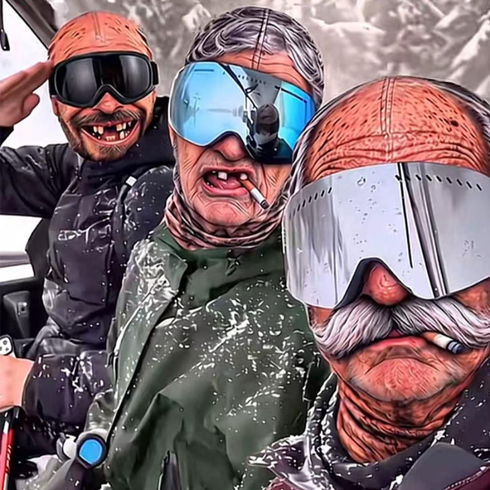 1pcs 3D Face Printed Old Man B - 3D Printing Mask ulasan dan harga