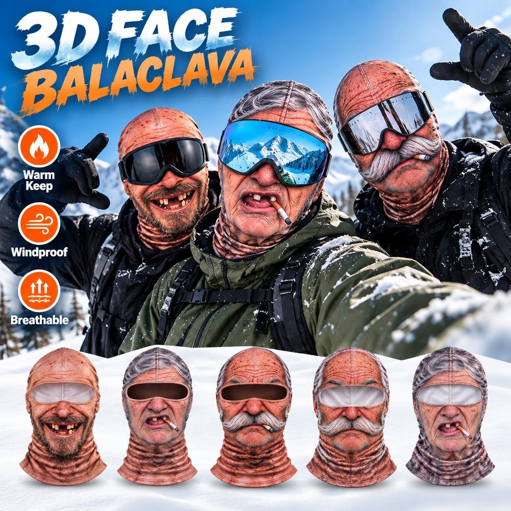 Old Man Ski Mask Funny Realist - 3D Printing Mask ulasan dan harga
