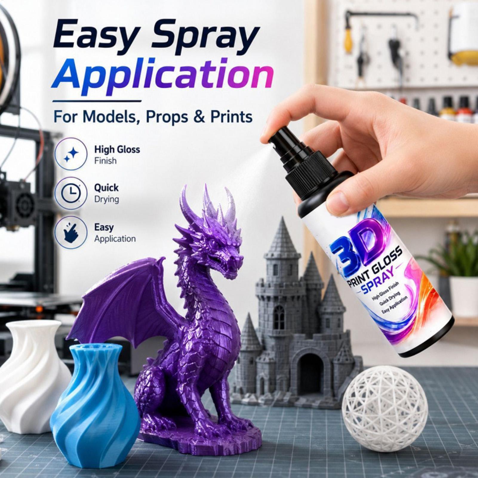 3D Print Gloss Spray 50/100ml  - 3D Printing Bambu Lab ulasan dan harga