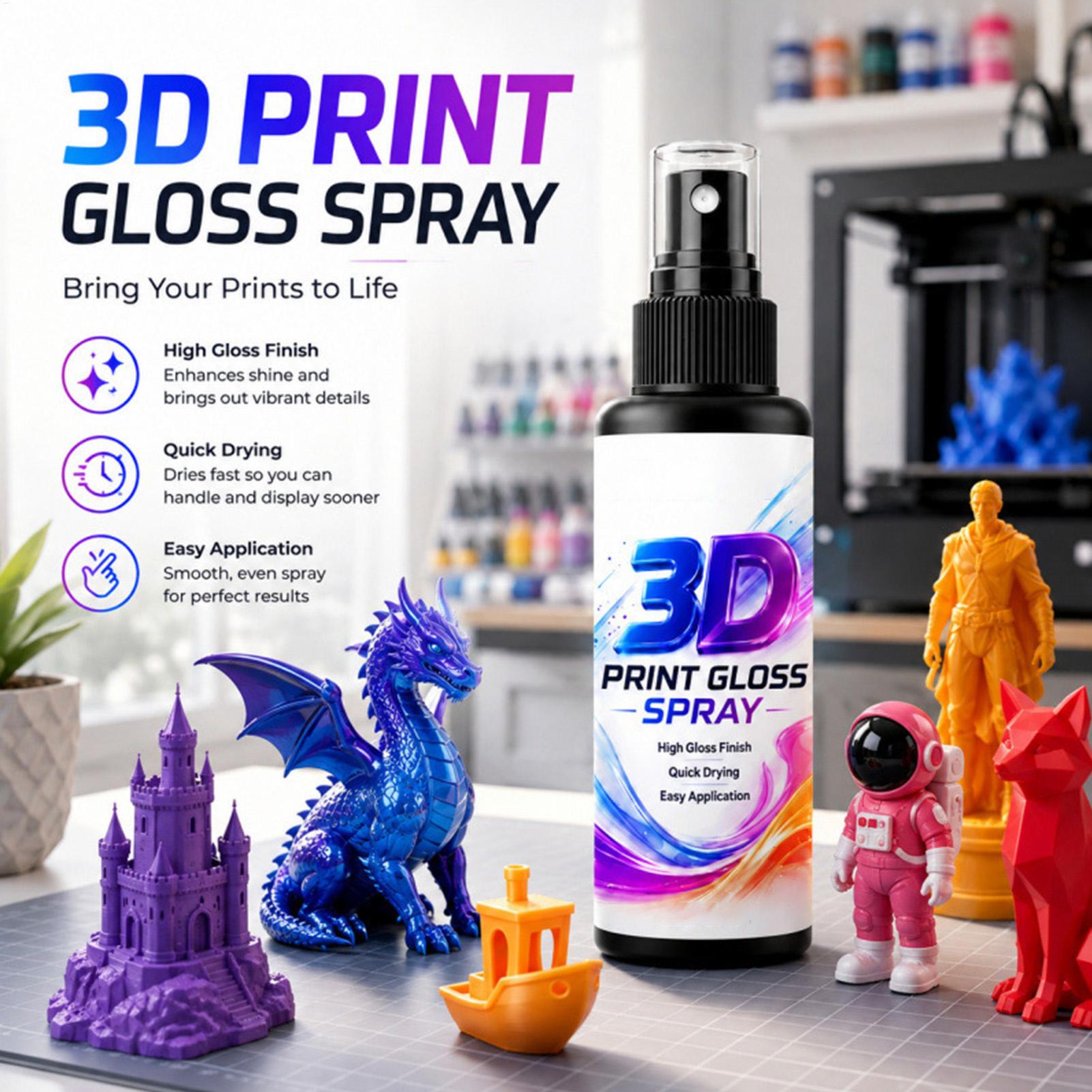 3D Print Gloss Spray 50/100ml  - 3D Printing Bambu Lab ulasan dan harga