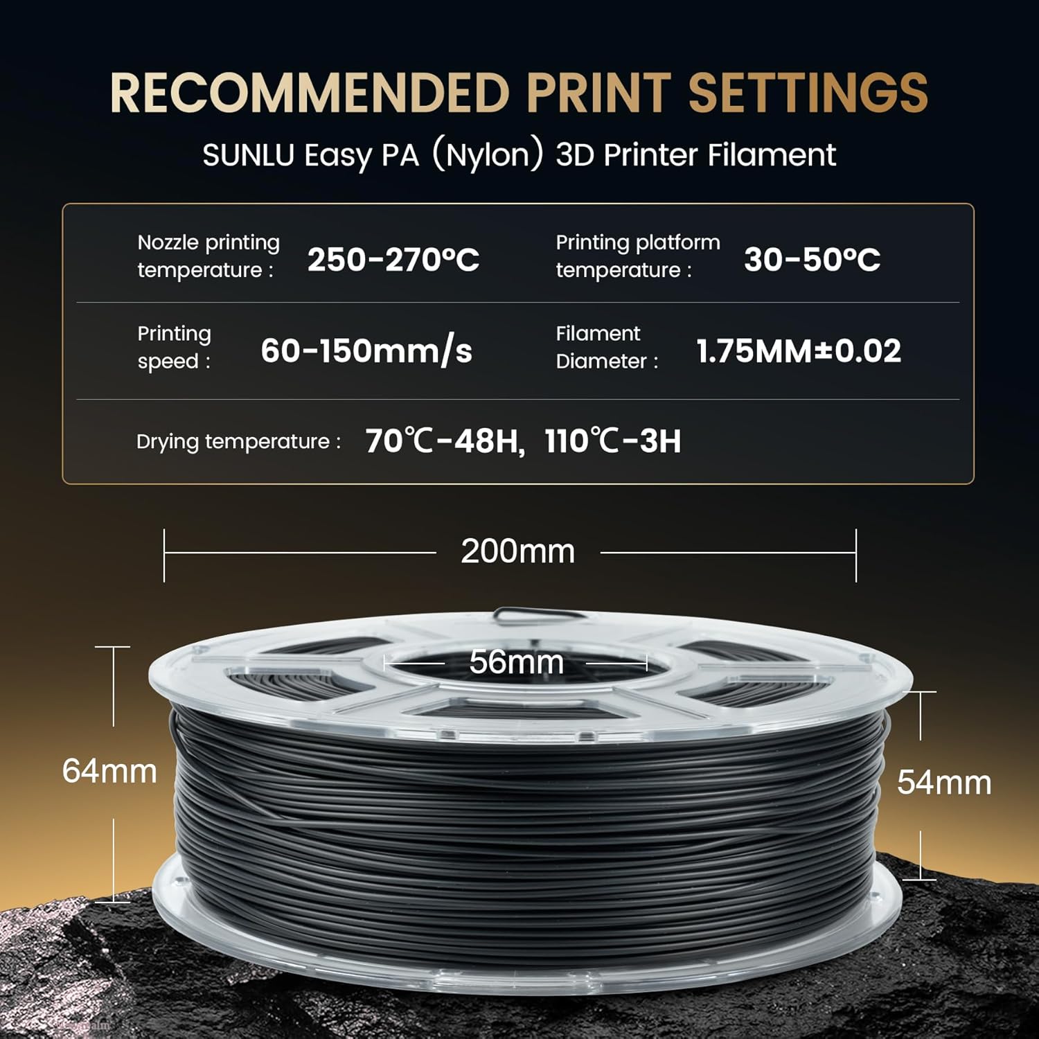 SUNLU 2KG Easy-to-Print Nylon  - 3D Printing Nylon ulasan dan harga